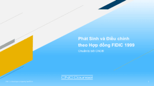 Phat sinh va Dieu chinh theo Hop dong FIDIC 1999