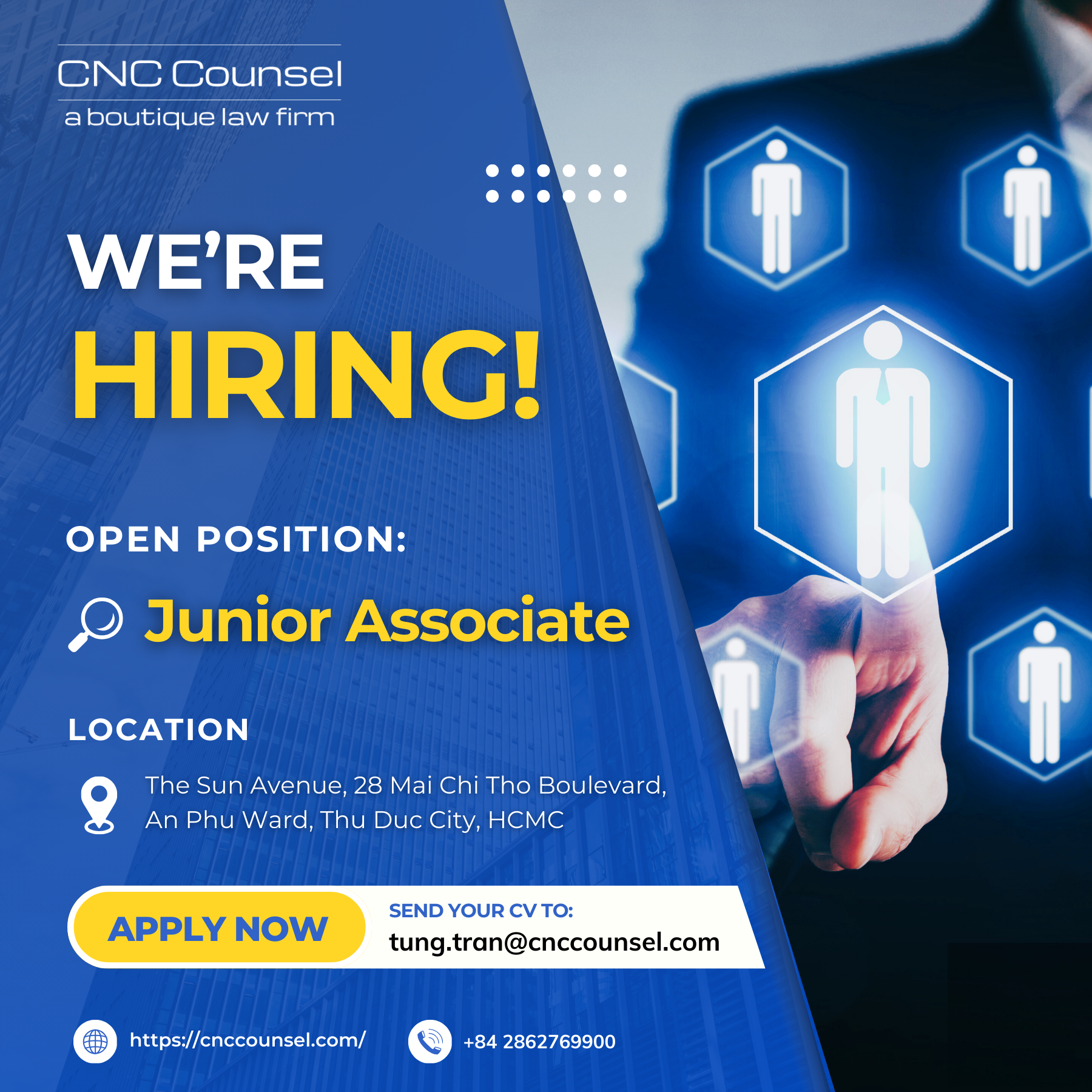 CNC hiring position Junior Associate