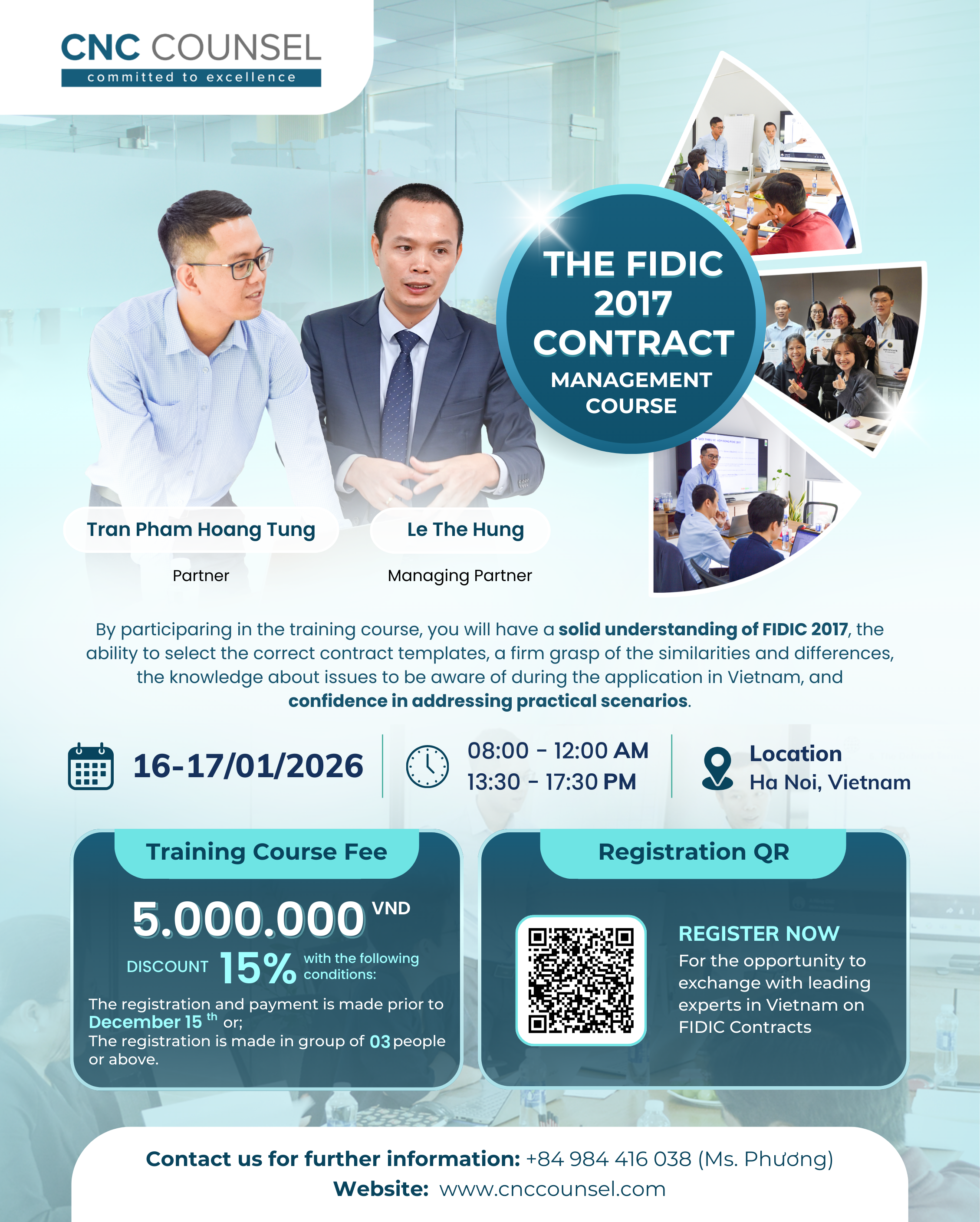 FIDIC 2017 Contract Training Course in Hanoi – Start 2026
