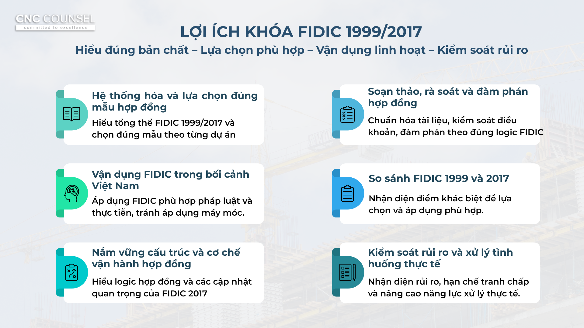 CNC_LỢI ÍCH KHÓA FIDIC 1999 & 2017