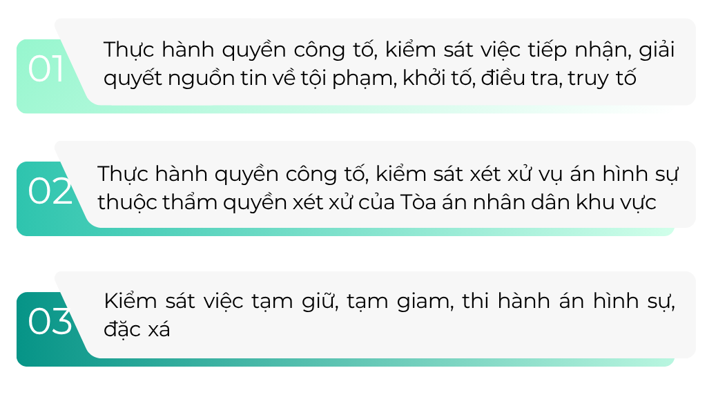 Thẩm quyền của Viện kiểm sát nhân dân cấp khu vực - Thẩm Quyền Của Viện Kiểm Sát Nhân Dân Các Cấp Mới Nhất 2026