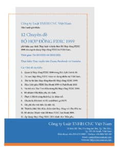 12 Chuyên đề Hợp đồng FIDIC 1999