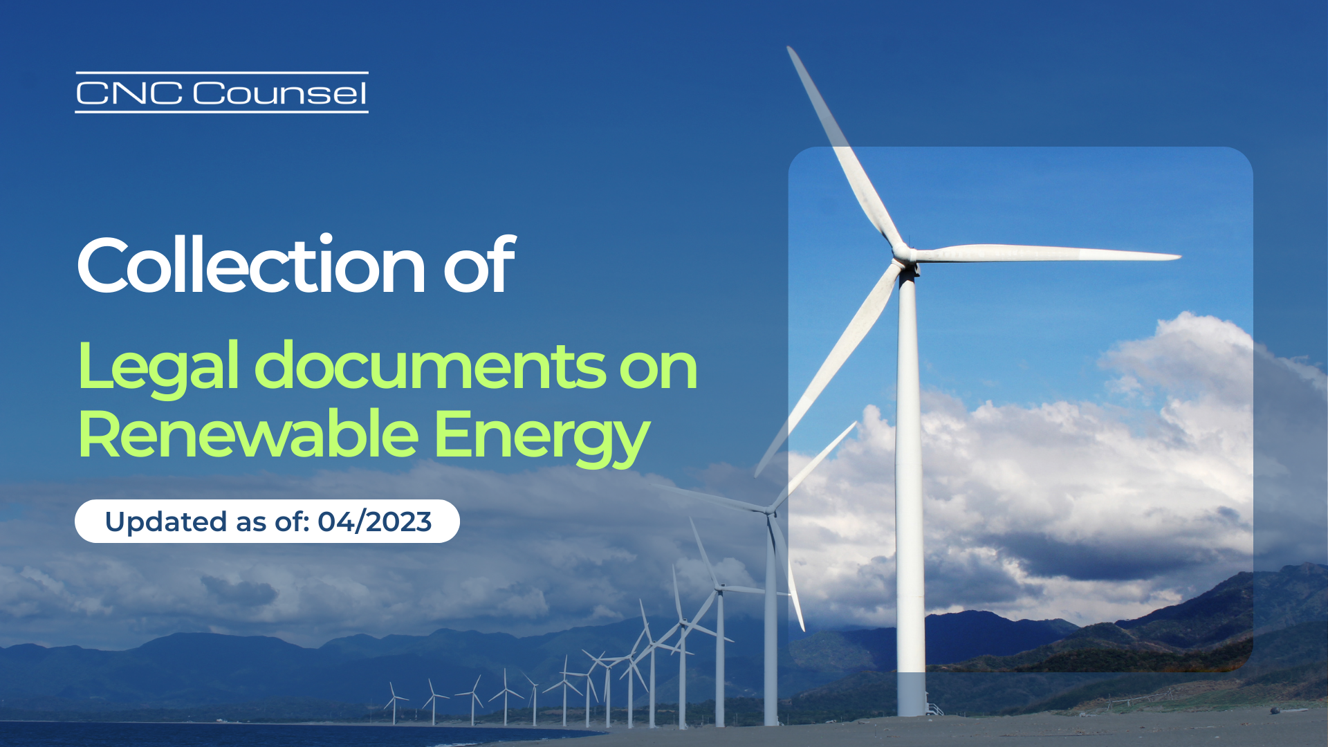 Collection of legal documents on Renewable Energy (updated as of: 04/ ...