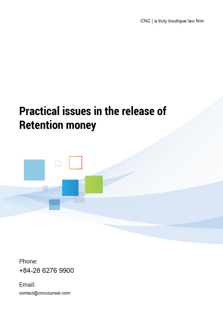 Practical issues in the release of Retention money