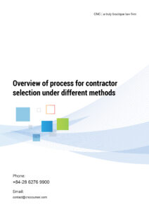 Overview of process for contractor selection under different methods