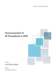 Announcement of 20 Precedents in 2025