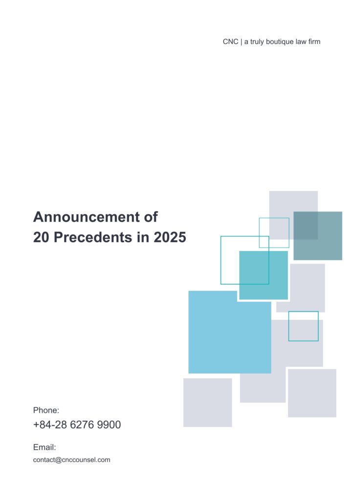Announcement of 20 Precedents in 2025
