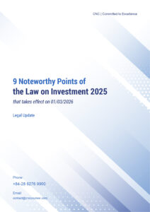 9 Noteworthy Points of the Law on Investment 2025 that takes effect on 01/03/2026